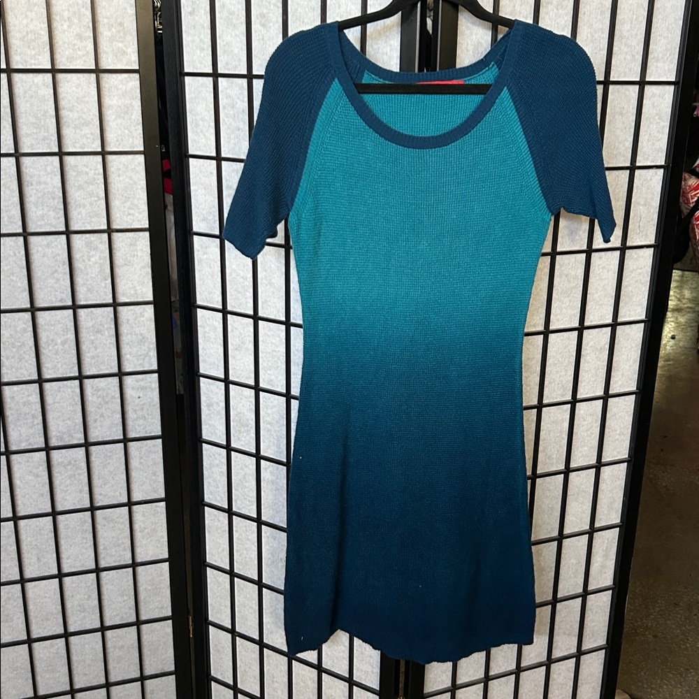 Krimson Klover Blue and Black Knit Top